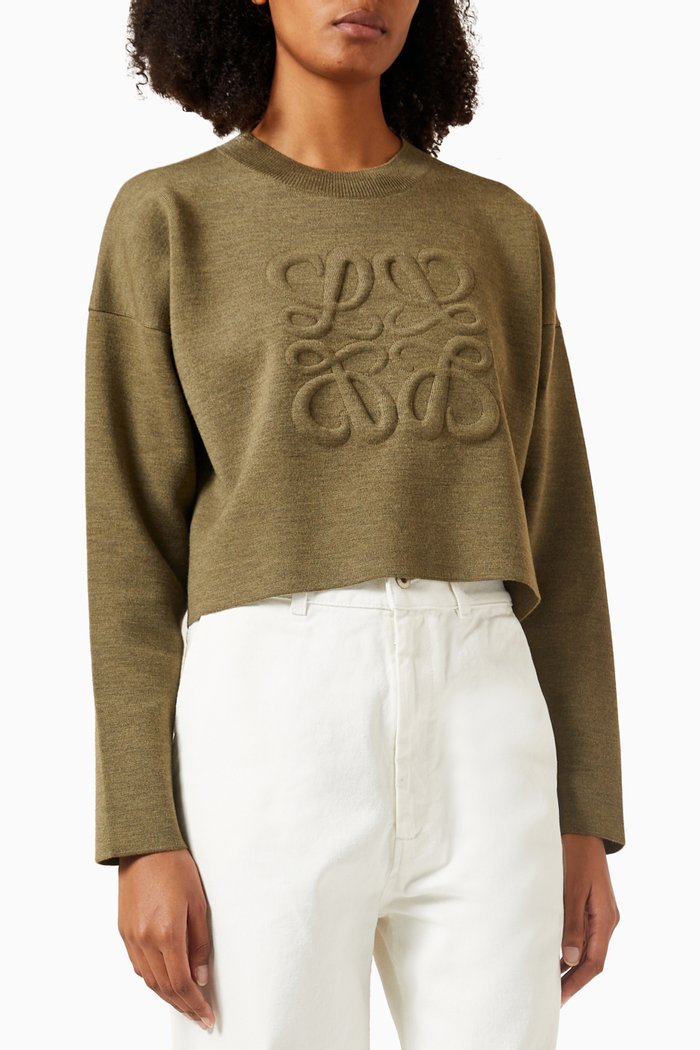 

Anagram Sweater in Wool, Green