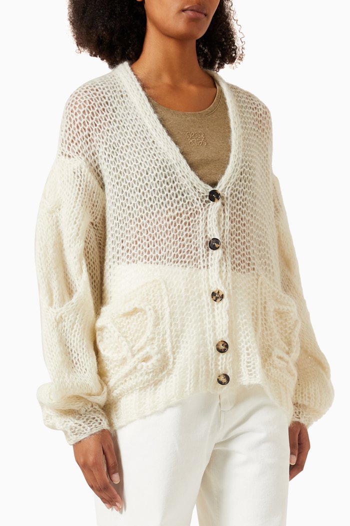 

Anagram Cardigan in Mohair, White