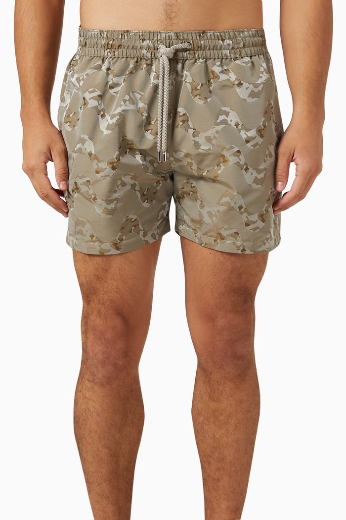 

Copa Camo Sport Swim Shorts in ECO Luna, Green