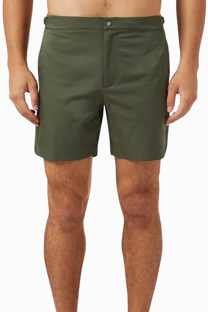 

Rio Tailored Swim Shorts in Nylon, Green