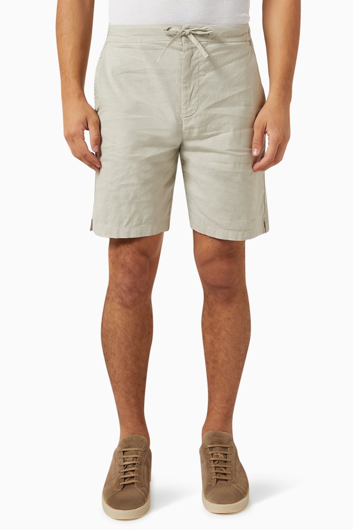 

Sergio Shorts in Stretch Linen-cotton Blend, Green