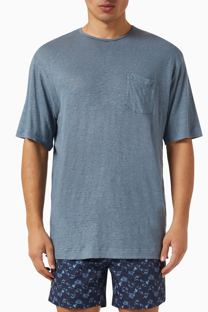 

Carmo T-shirt in Linen Jersey, Blue