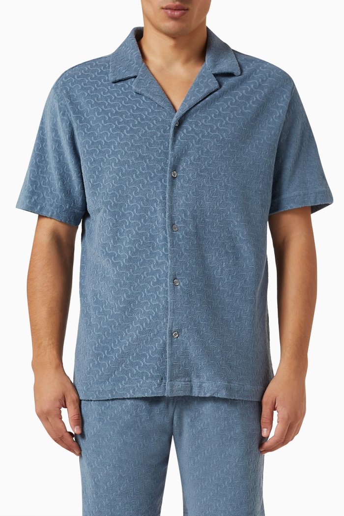 

Roberto Copacabana Shirt in Organic Cotton Terry, Blue