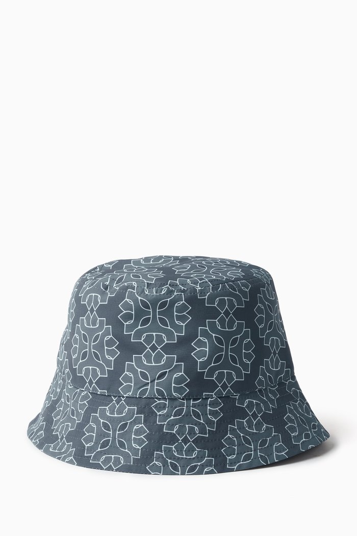 

Leandro Medalhao-print Bucket Hat in Cotton-canvas, Blue