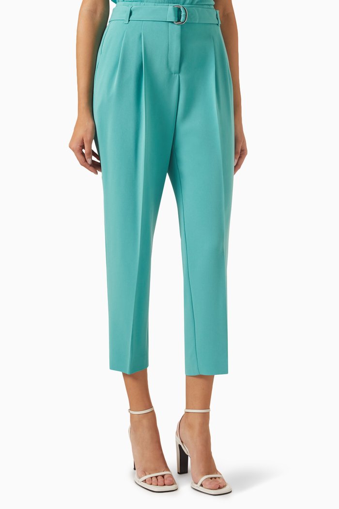 

Tapiah Tapered-leg Pants in Crepe, Blue