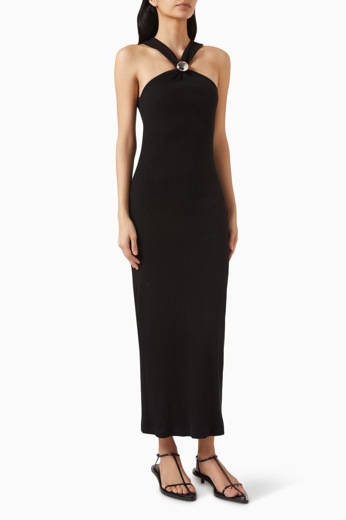 

Anagram Pebble Maxi Dress in Cotton, Black
