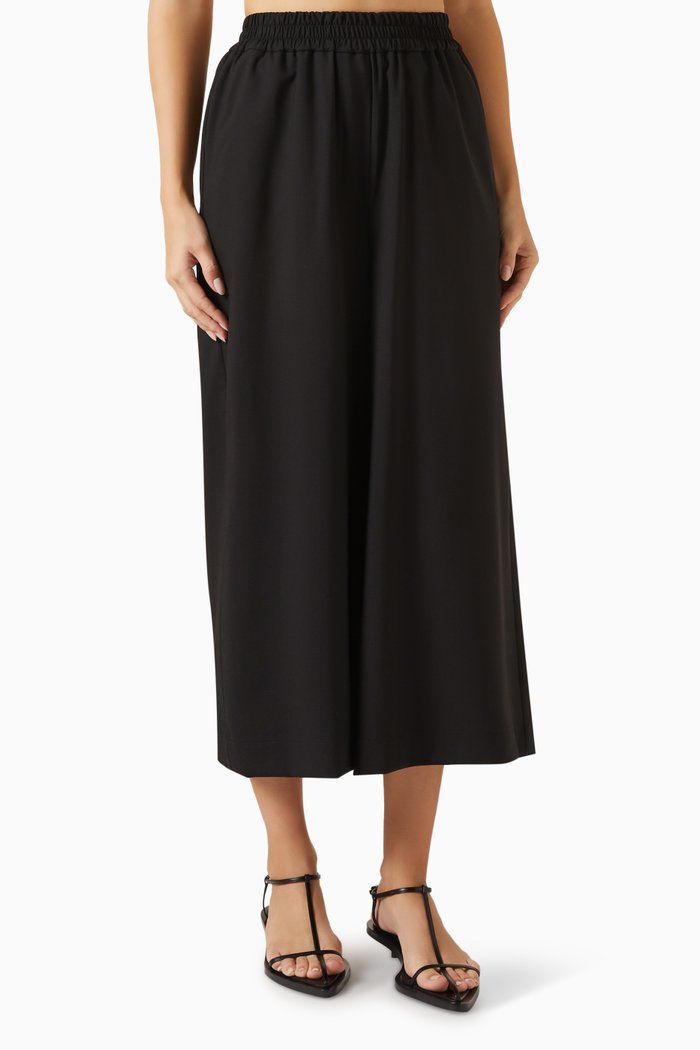 

Cropped Pants in Cotton, Black