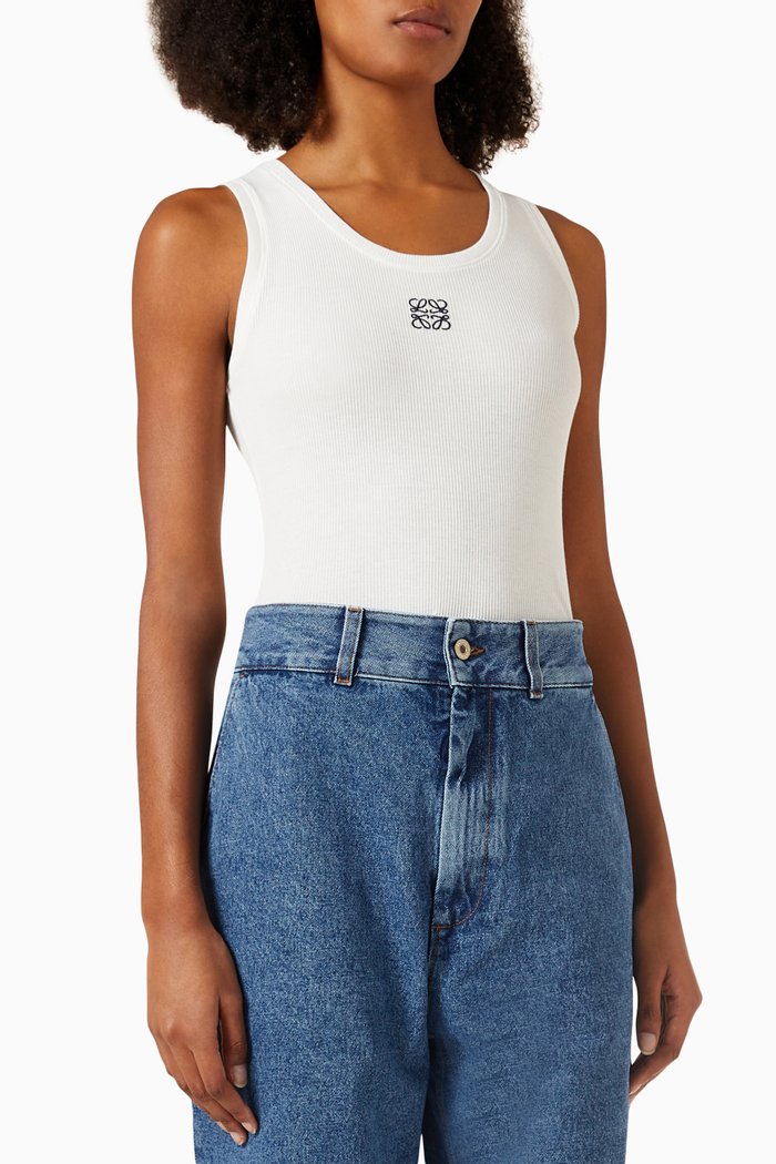 

Anagram Tank Top in Cotton, White