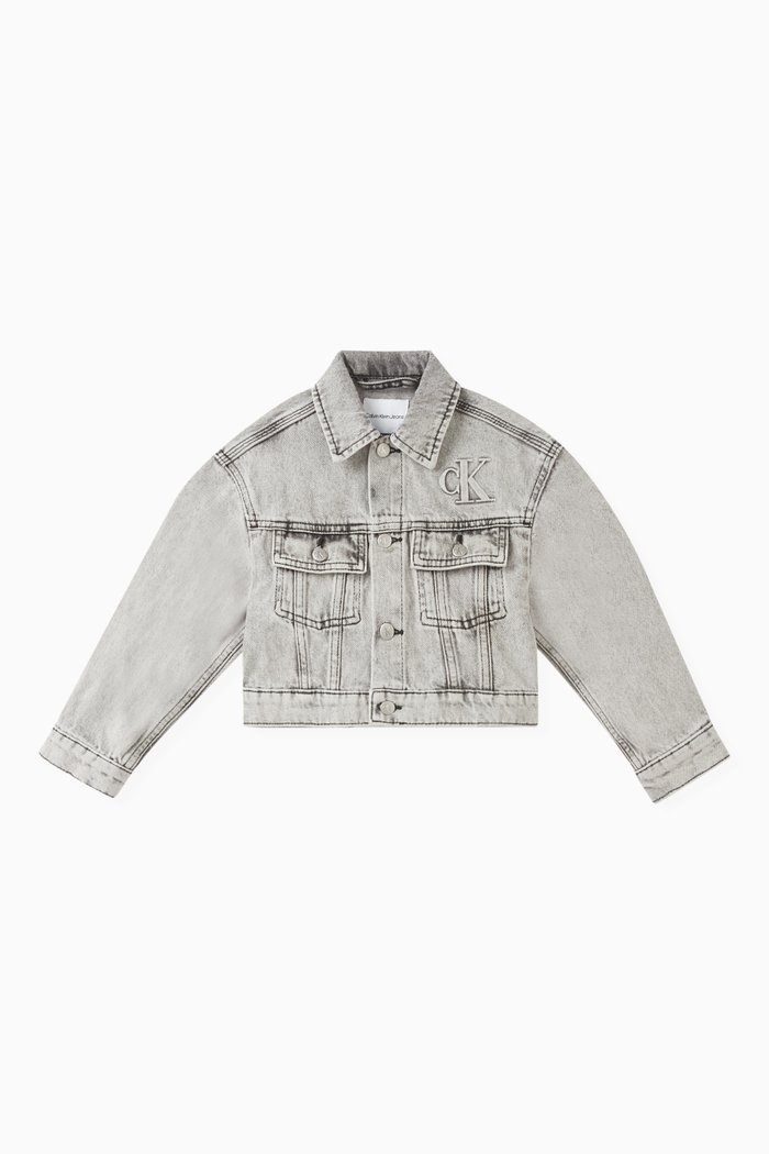 

Stone Light Trucker Jacket in Denim, Grey