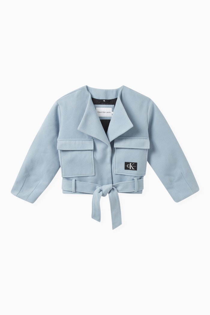 

Wrap Jacket in Felt, Blue