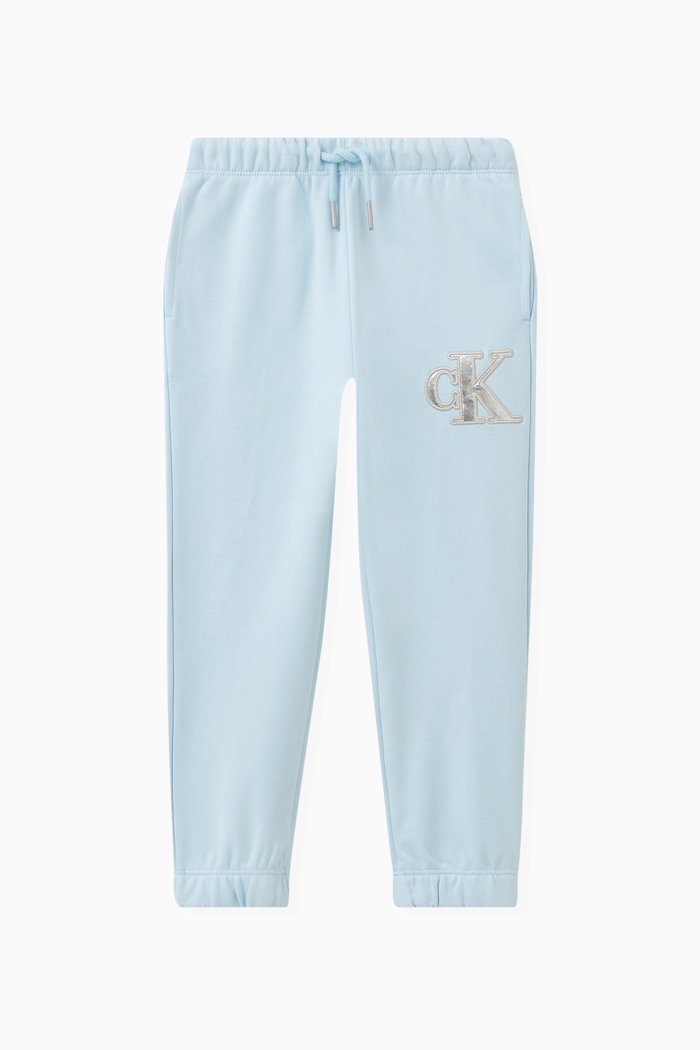 

Metallic Monogram Sweatpants in Cotton-blend, Blue