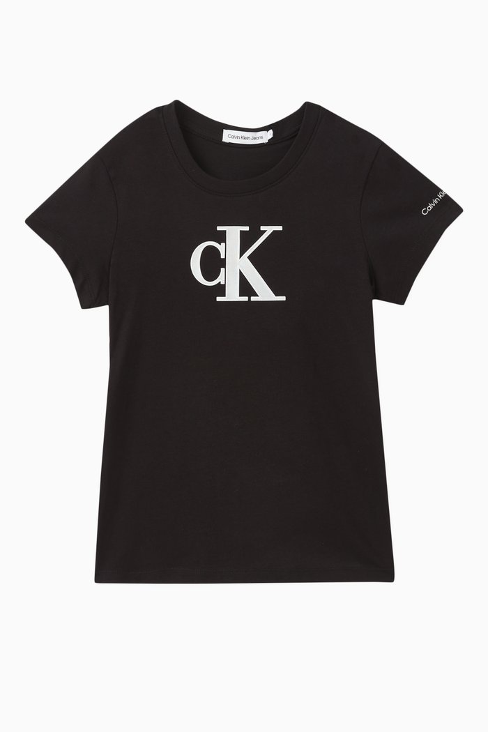 

Metallic Logo T-shirt in Cotton Jersey, Black