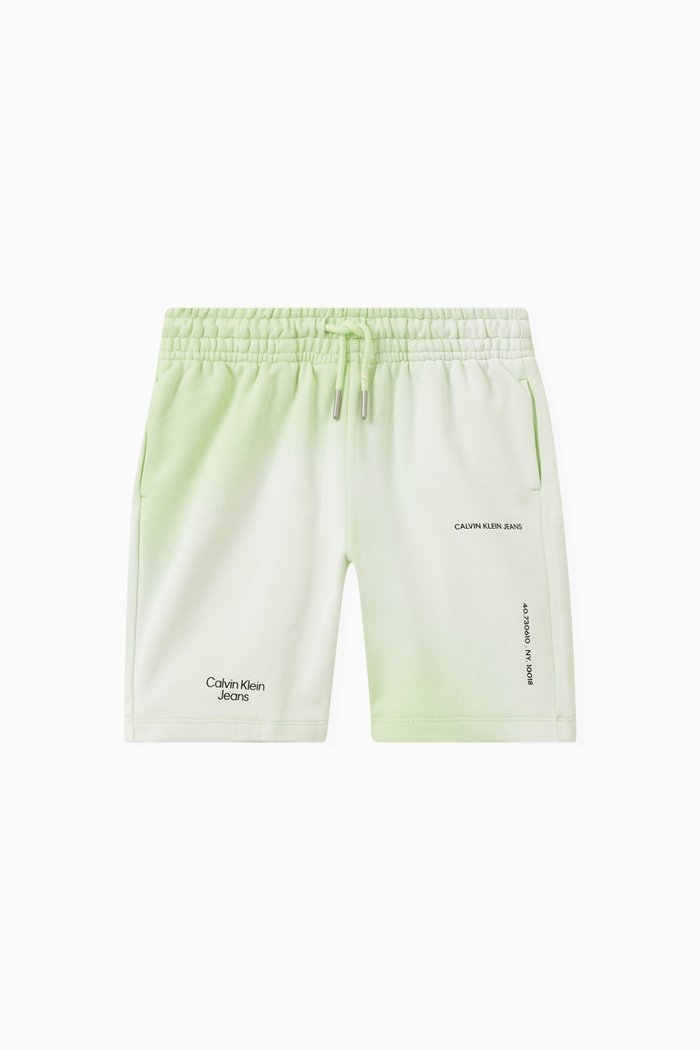 

Spray Paint Shorts in Cotton, Green