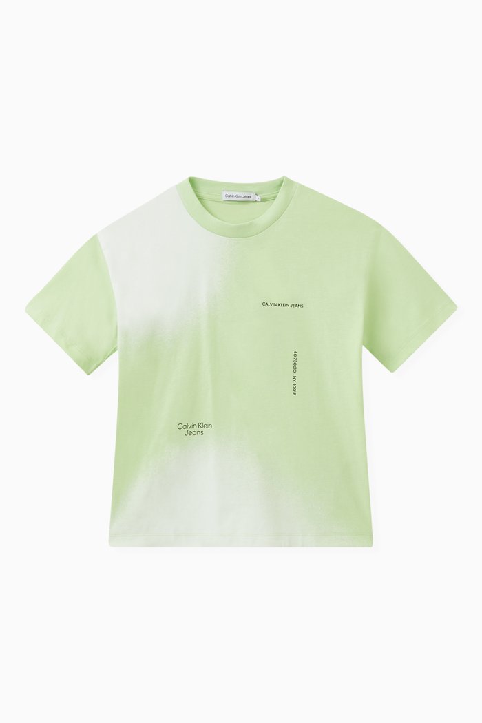 

Spray Print T-shirt in Cotton-jersey, Green