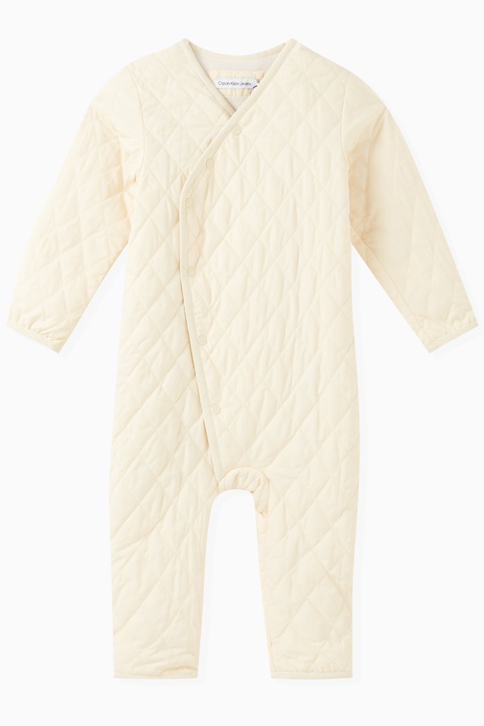

Baby Diamond Quilted Romper, Yellow