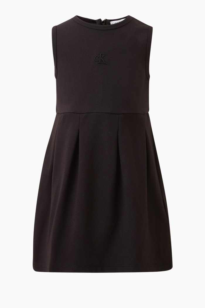 

Flared Sleeveless Dress, Black
