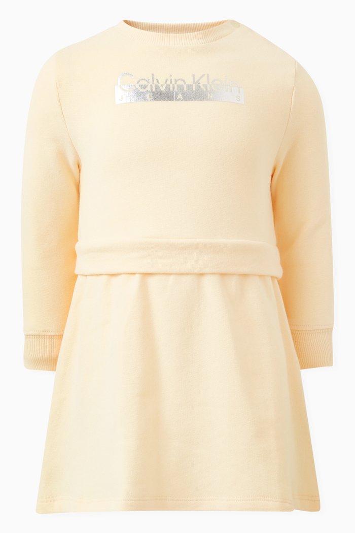 

Logo Sweatshirt Dress, Yellow