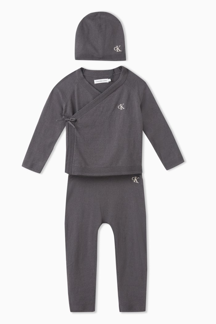 

Newborn Loungewear Gift Set in Cashmere-blend Knit, Grey