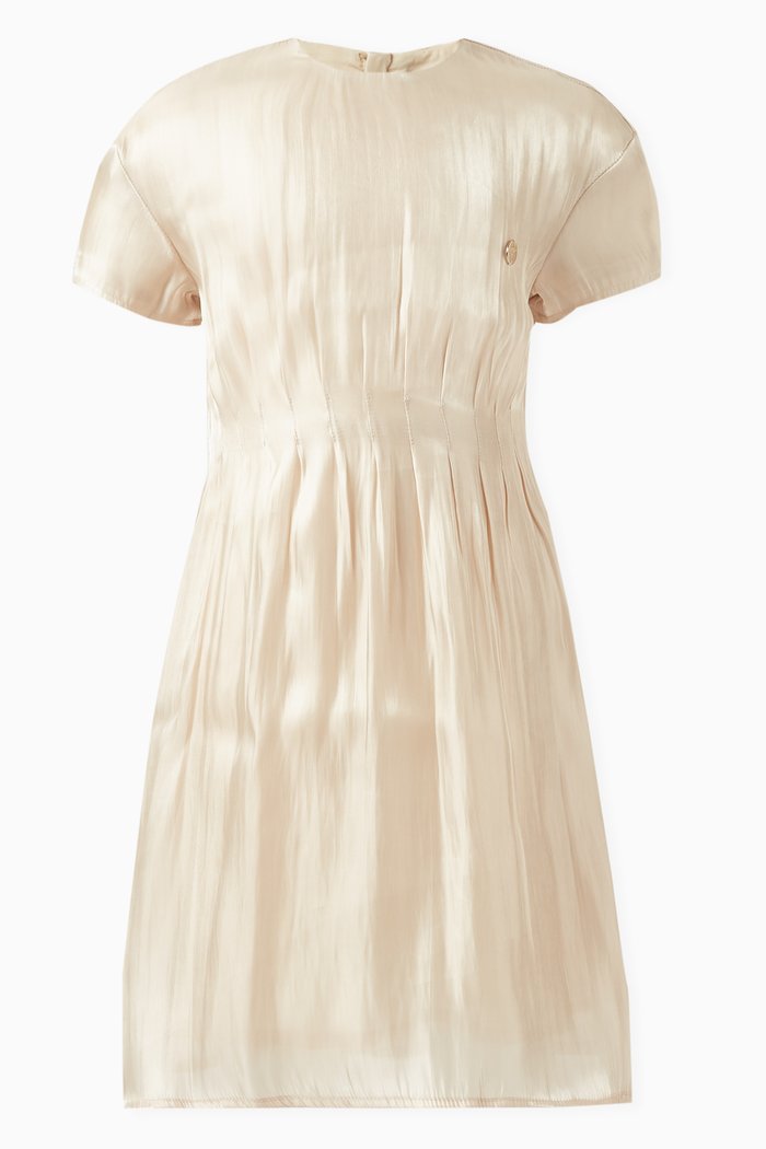Tiered Layer Dress in Polyester, Pink