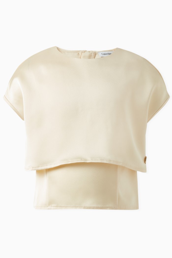 

Tiered Layer Top in Polyester, Yellow