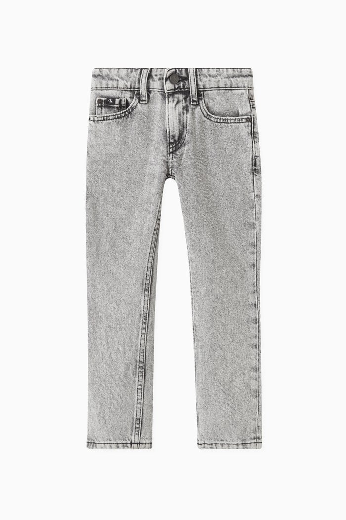 Regular Jeans in Denim, Grey