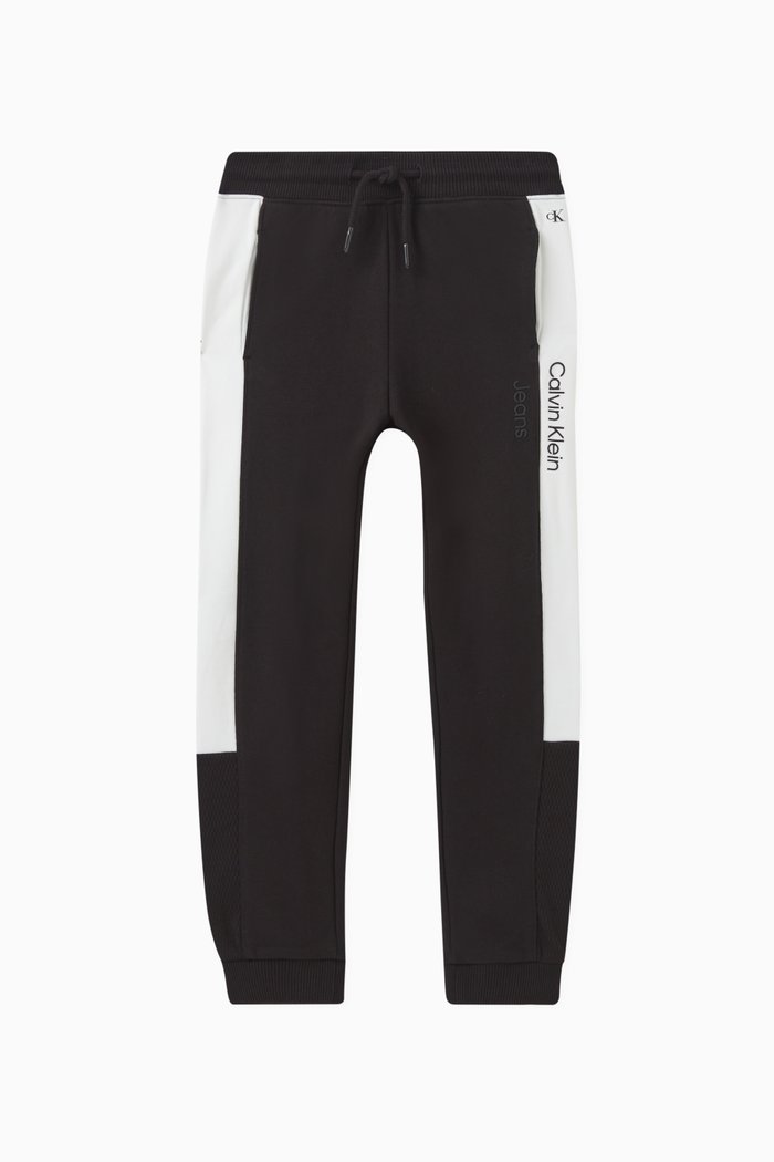 

Colour-block Sweatpants in Cotton-terry, Black