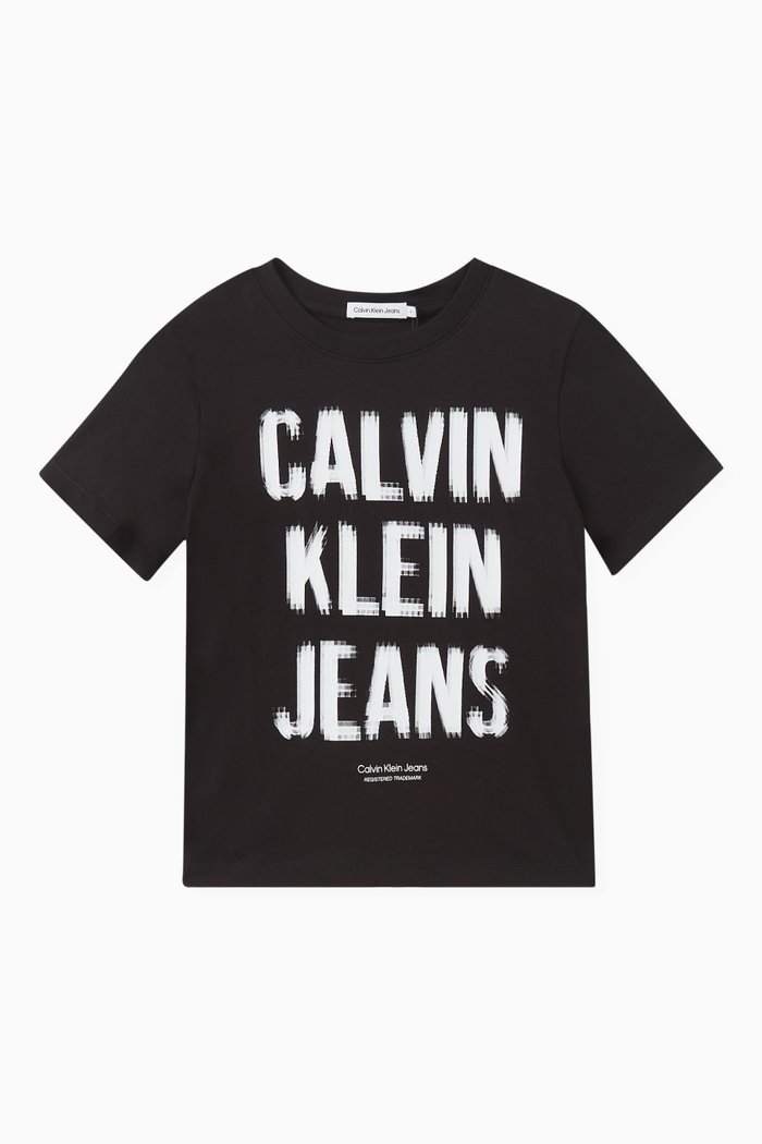 

Relaxed Logo T-shirt in Cotton-jersey, Black