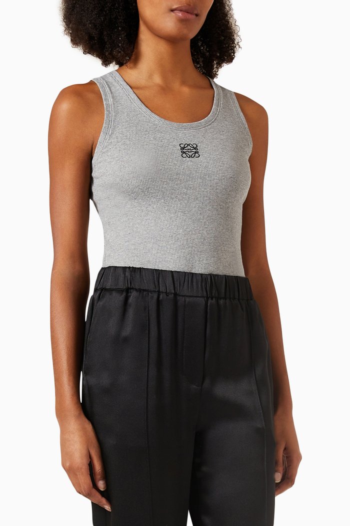 

Anagram Tank Top in Cotton, Grey
