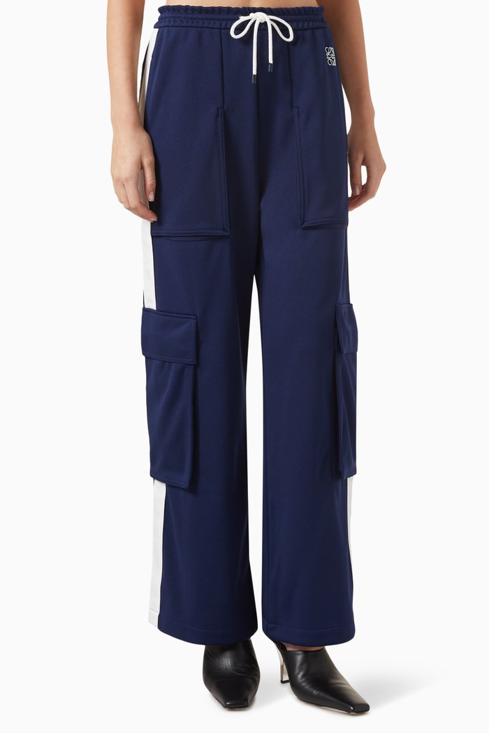 

Cargo Tracksuit Sweatpants in Technical-jersey, Blue
