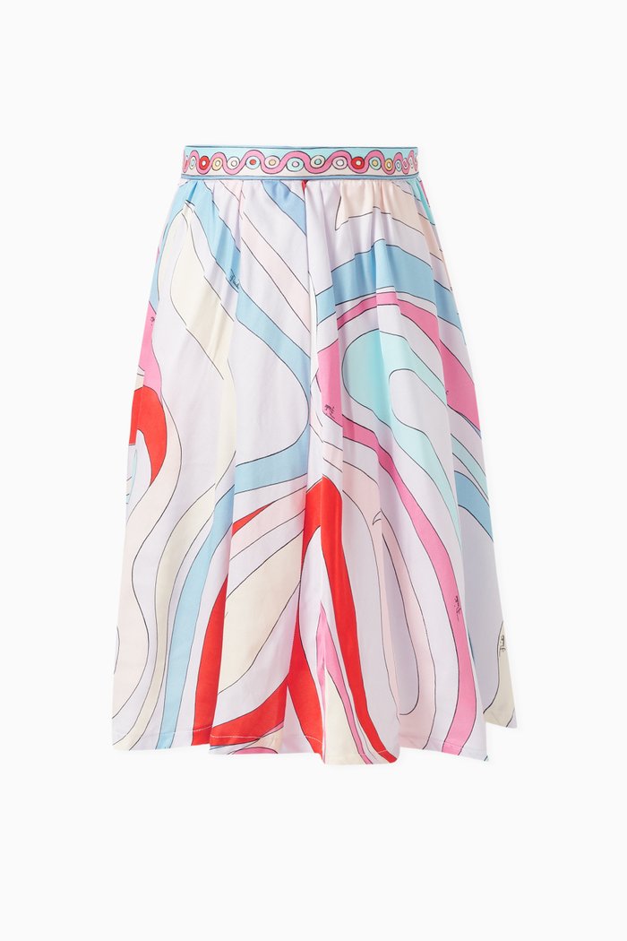 

Marmo Print Skirt in Viscose, Multicolour