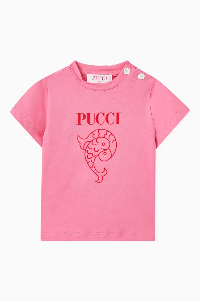 

Logo T-Shirt in Cotton, Pink