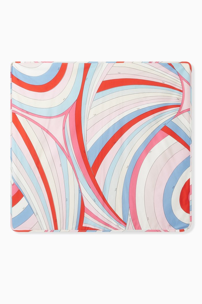 

Printed Blanket in Cotton, Multicolour