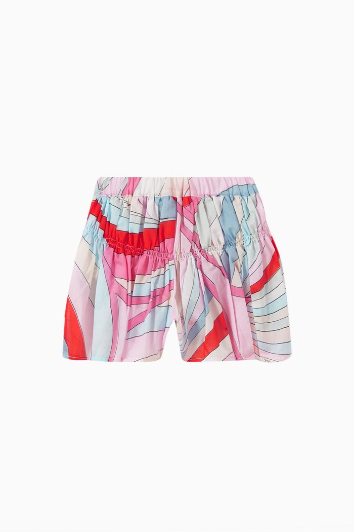 

Geometric-print Shorts in Cotton, Pink