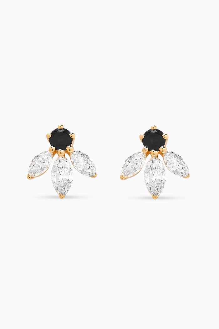 

Pixie Wings Diamond Stud Earrings in 18kt Gold, Black