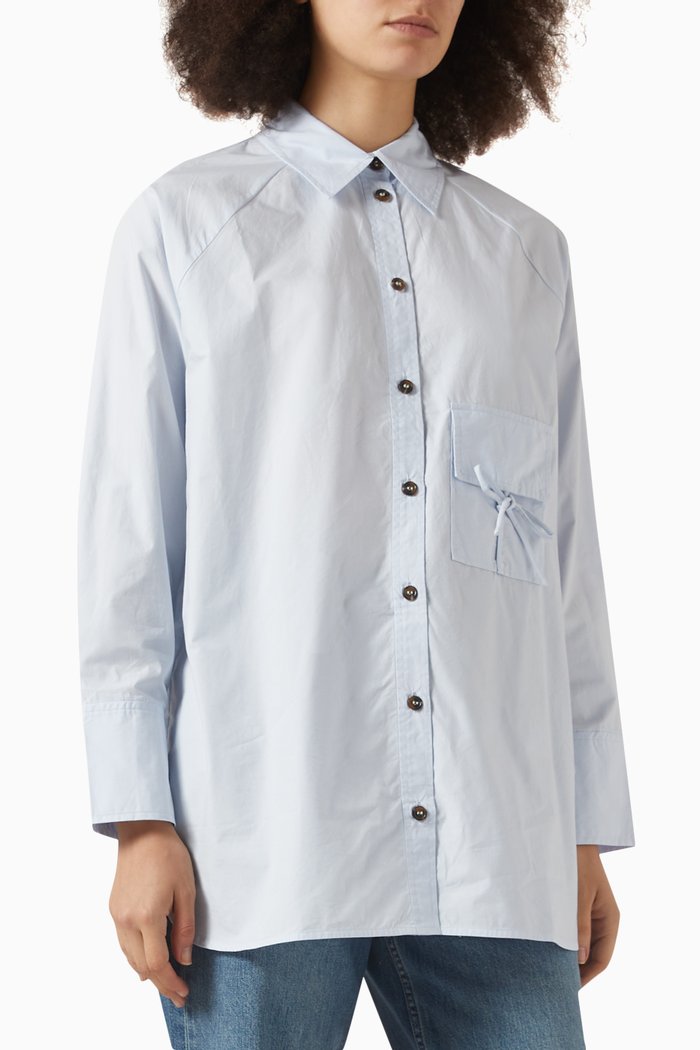 

Oversized Shirt in Cotton-poplin, Grey