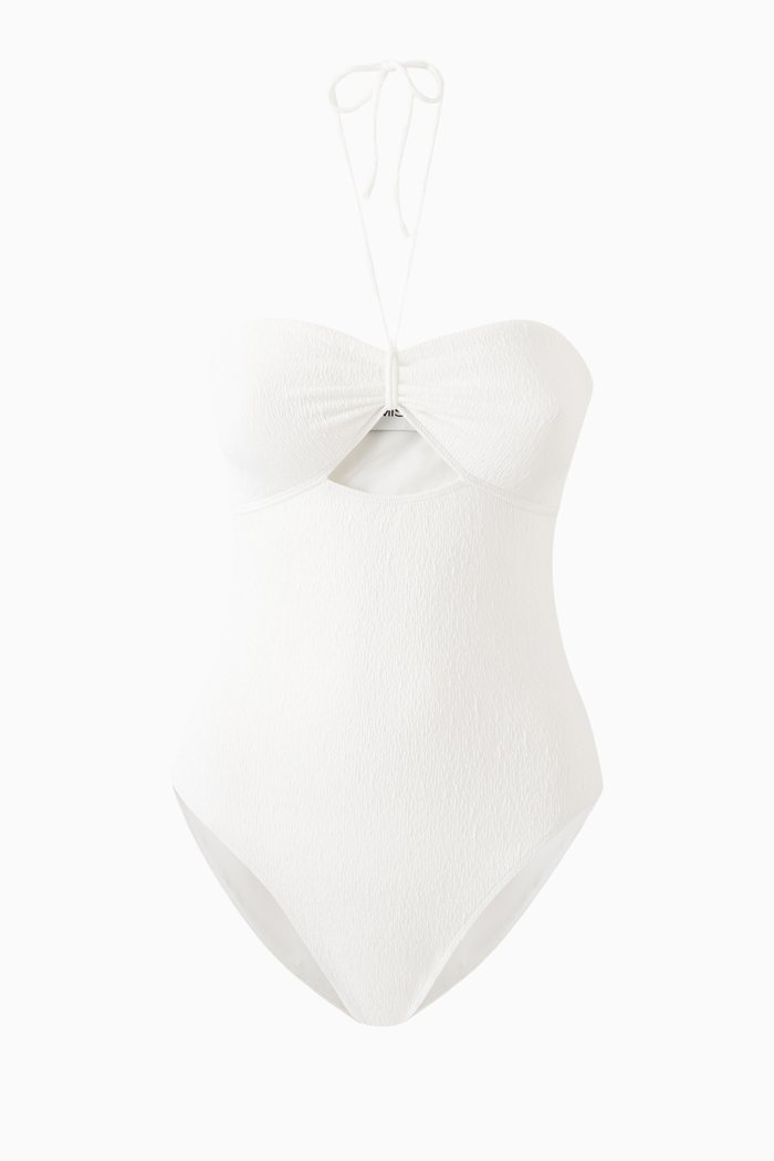 

Marine One-piece Swimsuit, White