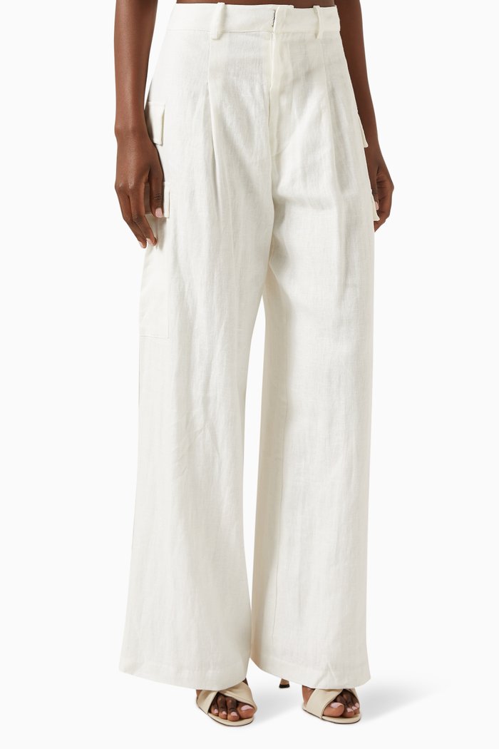 

Laurence Pants in Linen, White