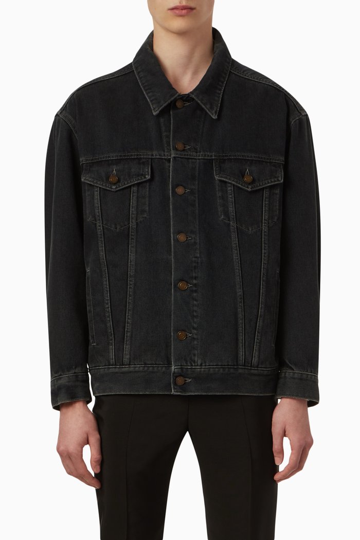 

Oversized Jacket in Denim, Black
