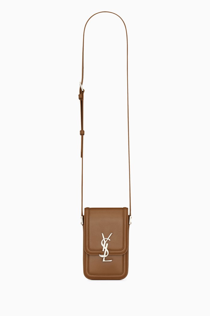 

Mini Solferino Satchel Bag in Smooth Leather, Brown
