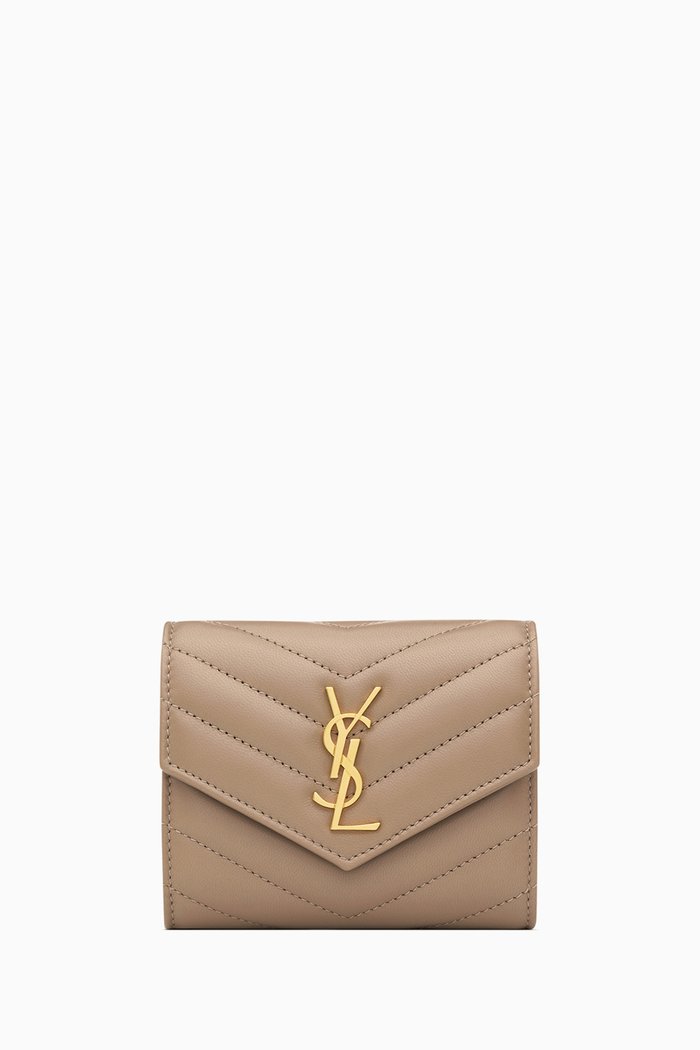 

Cassandre Matelassé Multi-fold Wallet in Lambskin, Neutral