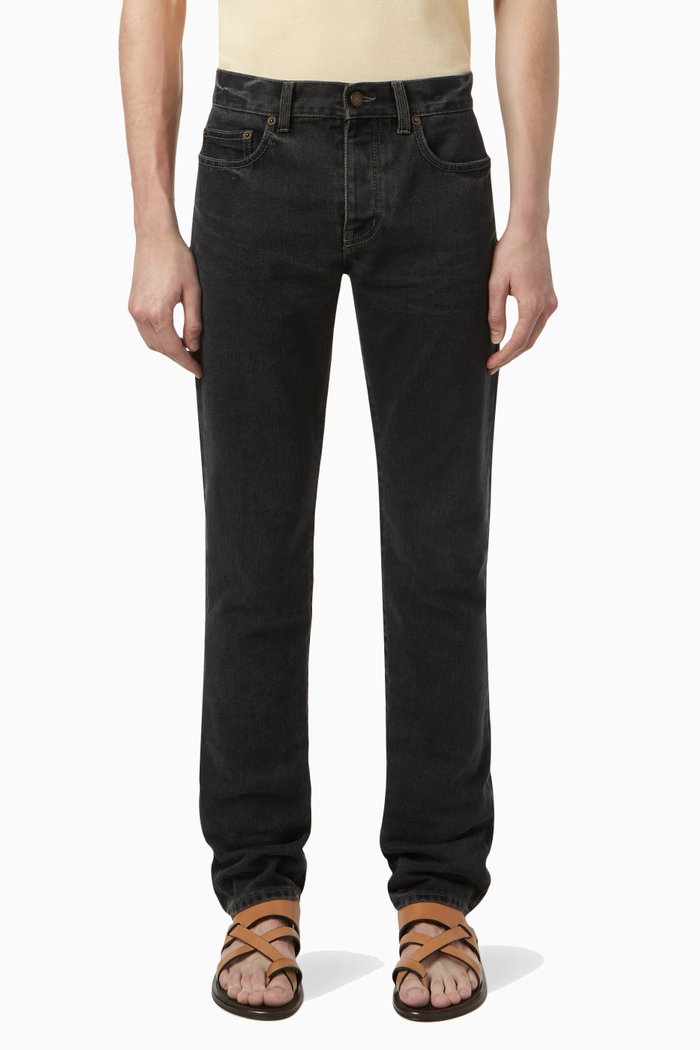 

Low-rise Slim-fit Jeans, Black
