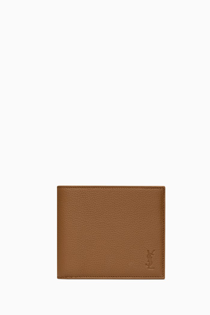 

Cassandre Shadow Saint Laurent East/West Wallet in Leather, Brown