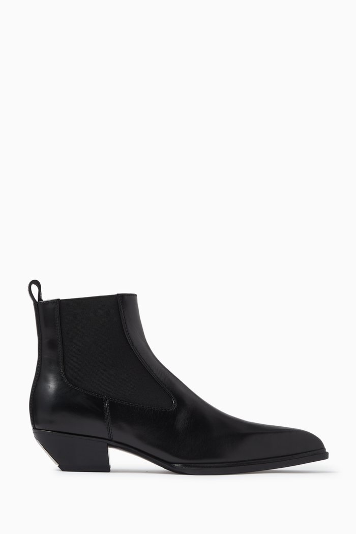 

Slick 40 Ankle Boots in Leather, Black
