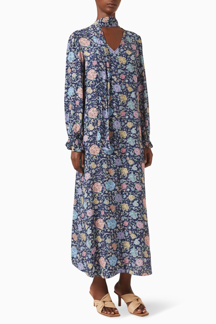

Frene Dress in Georgette, Blue