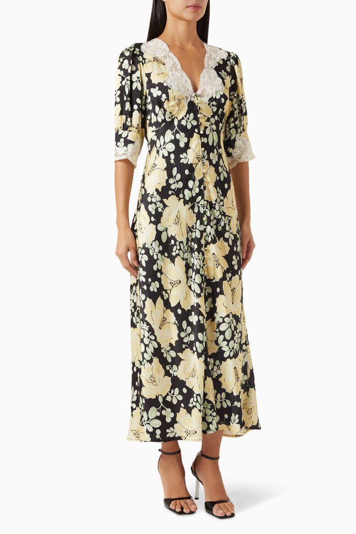 

Simone Dress in Satin, Black