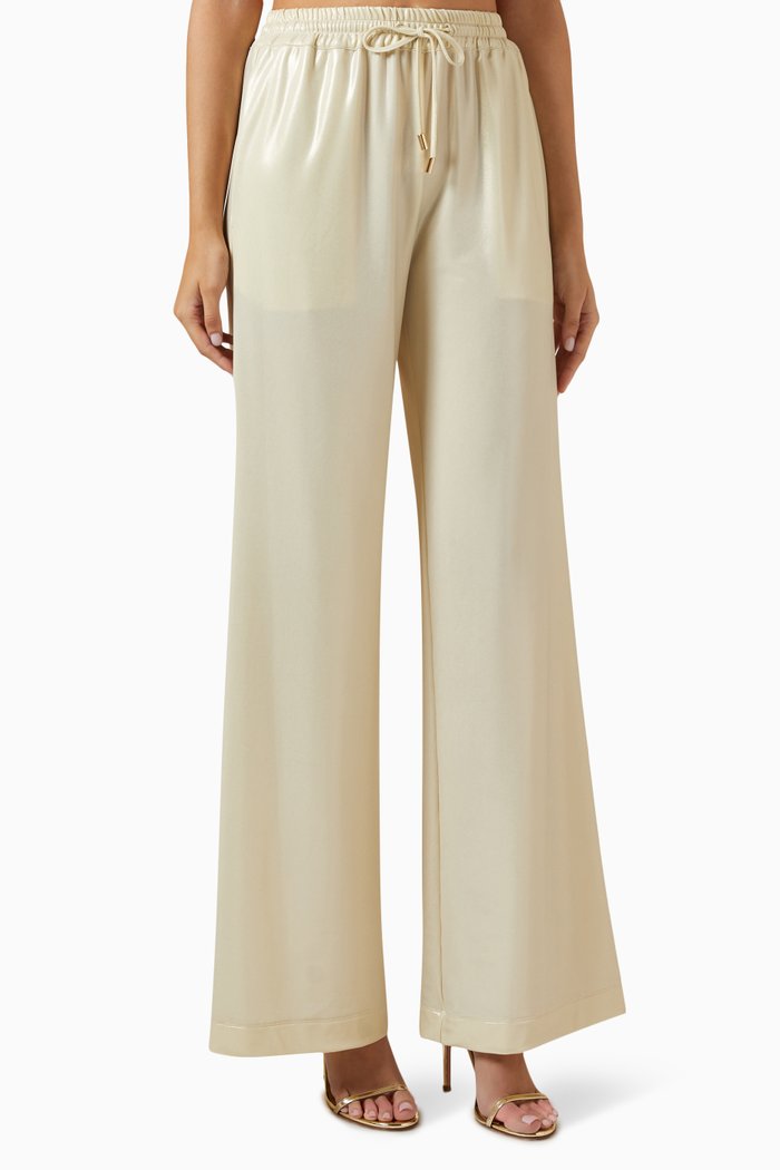 

Sun Wide-leg Pants in Jersey, White