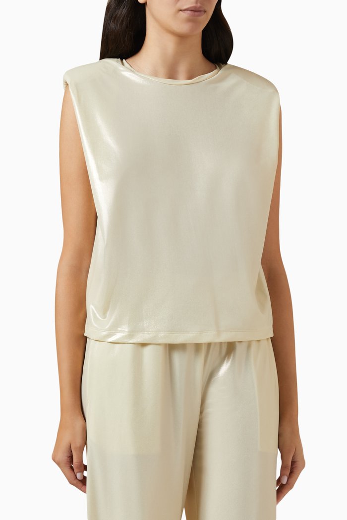 

Adele Top in Jersey, White