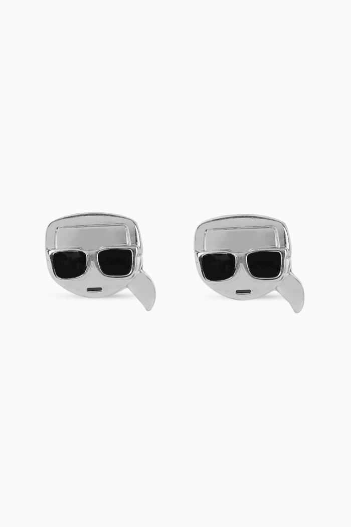 

K/Ikonik Karl Stud Earrings in Sterling Silver