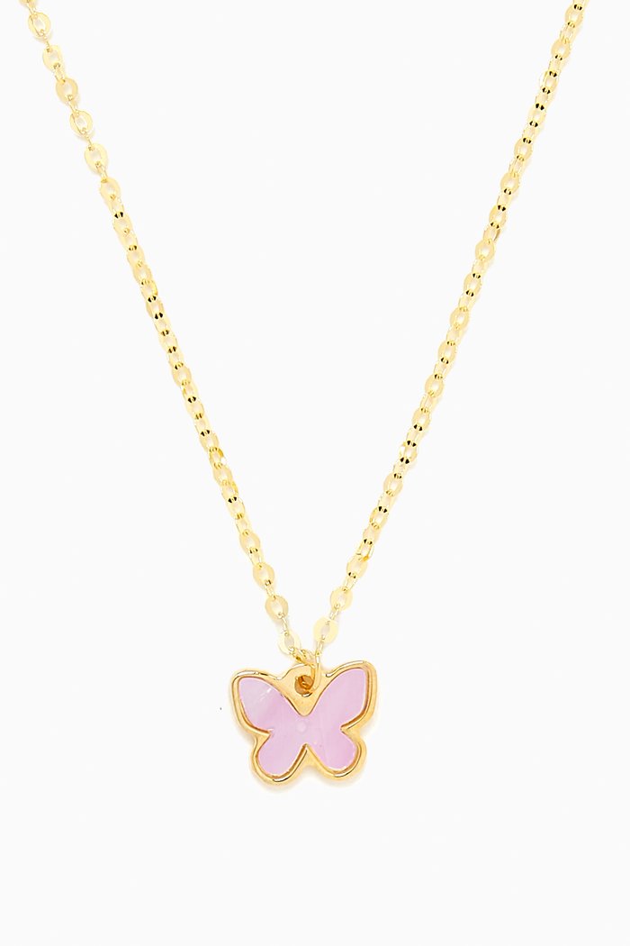 

Ara Bella Butterfly Necklace in 18kt Gol, Neutral