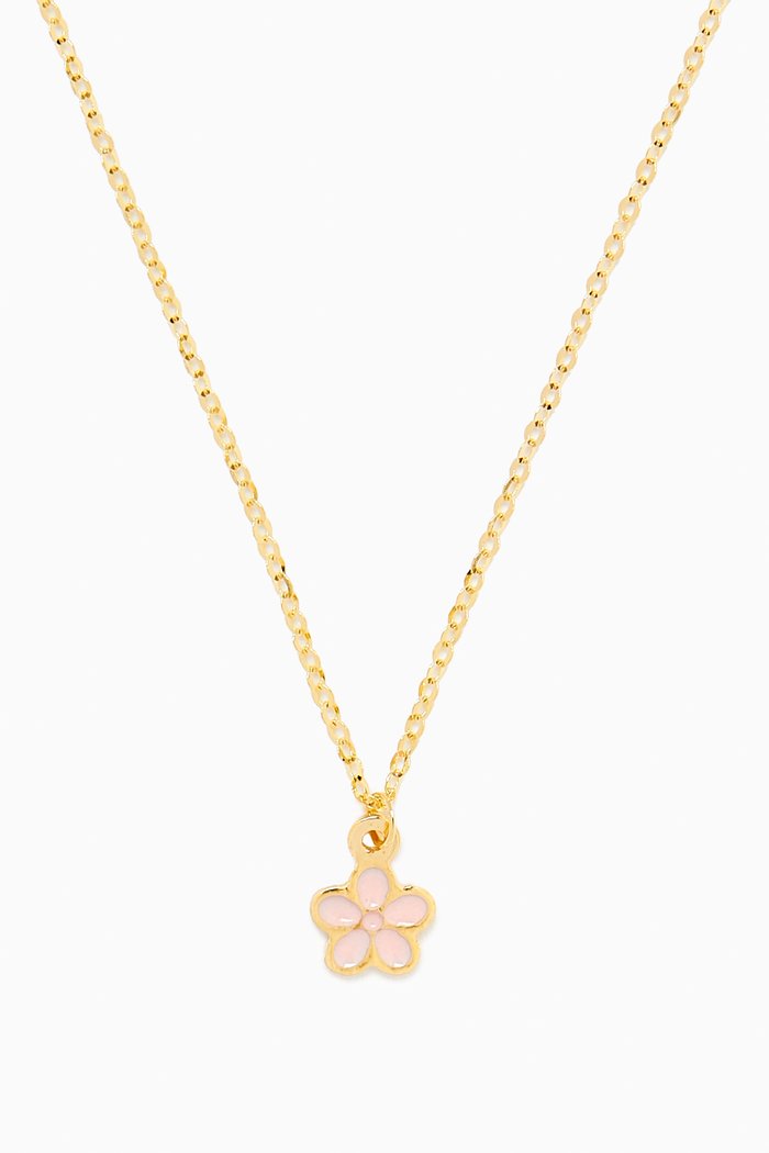 

Ara Bella Jasmine Necklace in 18kt Gold, Pink